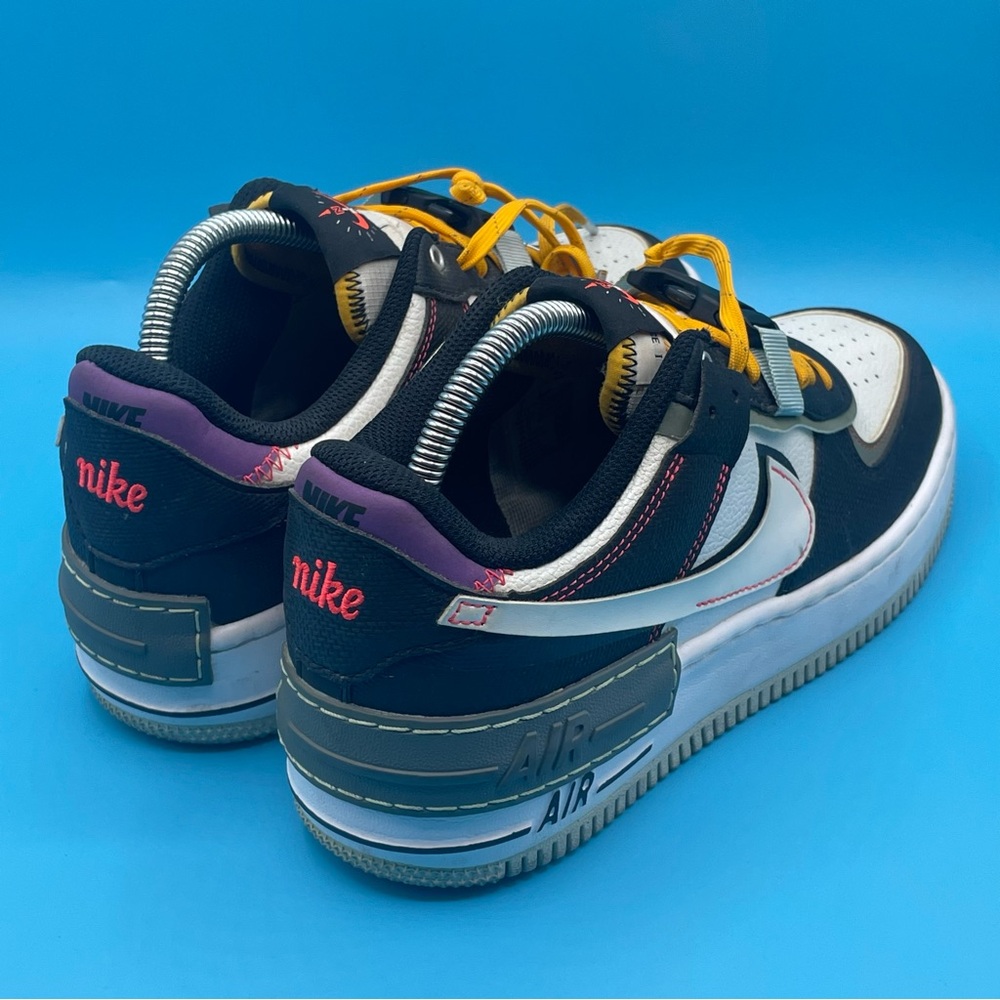Nike Kids Black White and Yellow Sneakers - Picture 2 of 4